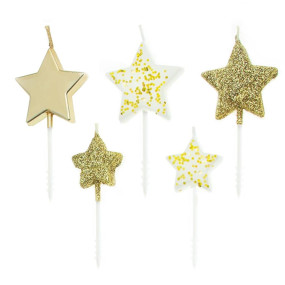 Velas Estrelas Dourado